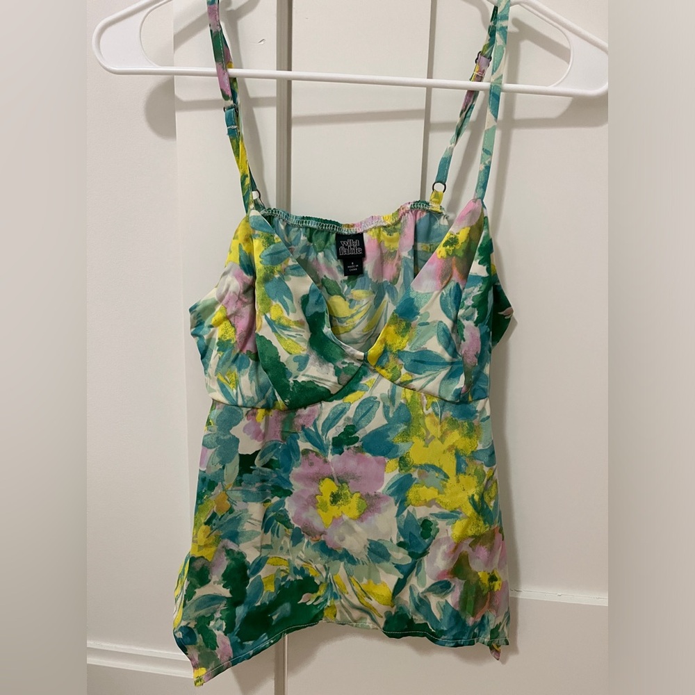 Wild Fable Multicolored Floral Print Loose Tank Top